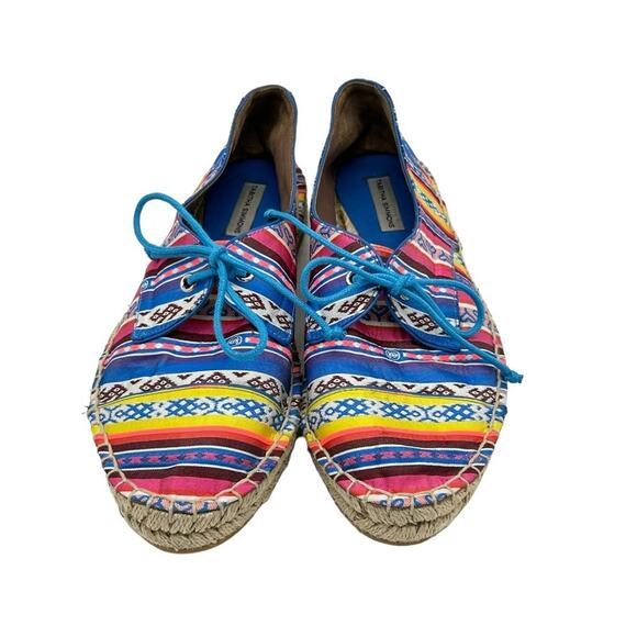 Tabitha Simmons Dolly Espadrille Flats Womens Size 6 Made Spain Silky Peru Artsy - Picture 2 of 7